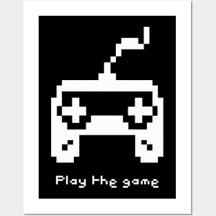 Cool white Stick Console Pixel Art T-shirt Posters and Art